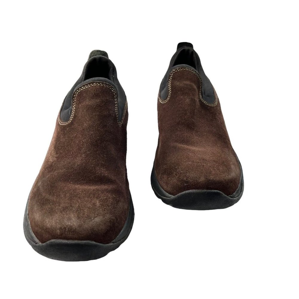 Lands End Mens Size 7B Slip On Loafer Shoes Brown Suede Outdoor Casual - Picture 3 of 11